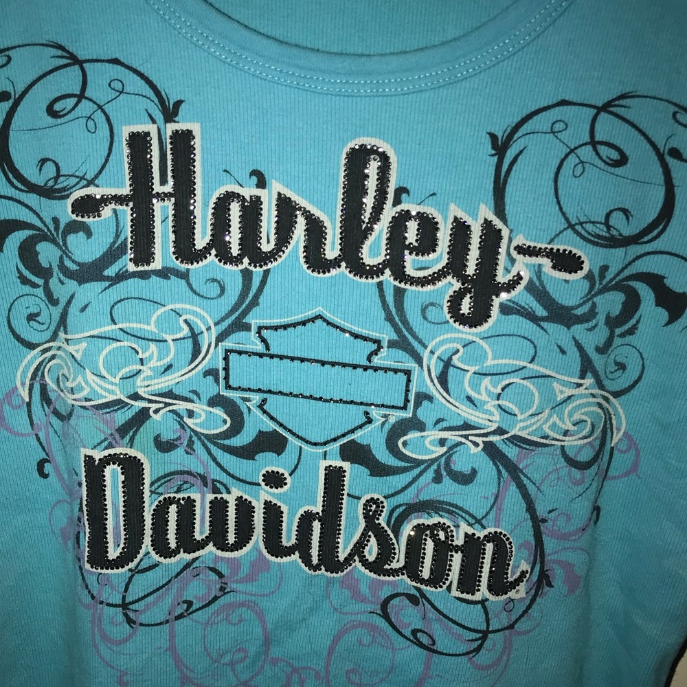 Harley‎ Davidson Tank Top w Rhinestones Size XL